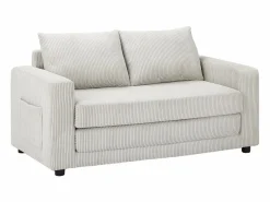 Vente-unique Sofá convertible de 2 plazas MIRTO en pana Beige Hot
