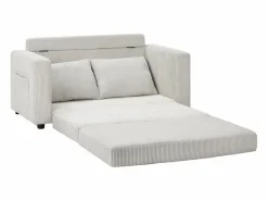 Vente-unique Sofá convertible de 2 plazas MIRTO en pana Beige Hot