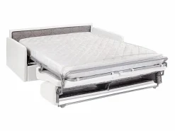 Sofá convertible de polipiel asiento viscoelástico 160 cm lamas anchas 14 cm CALIFE^Vente-unique Hot