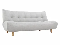 Miliboo Sofá convertible diseño escandinavo y roble YUMI Gris Hot
