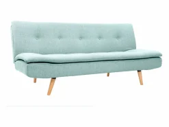 Miliboo Sofá Escandinavo|Sofá convertible diseño escandinavo 3 plazas azul lago SENSO