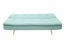 Miliboo Sofá Escandinavo|Sofá convertible diseño escandinavo 3 plazas azul lago SENSO