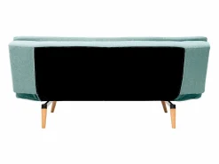 Miliboo Sofá Escandinavo|Sofá convertible diseño escandinavo 3 plazas azul lago SENSO