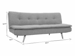 Miliboo Sofá Escandinavo|Sofá convertible diseño escandinavo 3 plazas azul lago SENSO