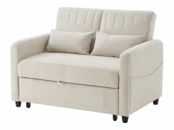 ModernLuxe Sofá - 2 Plazas|Sofá Cama|Sofá convertible doble 114 x 77 x 82.5 cm - respaldo ajustable en tres niveles - tejido de algodón y lino -