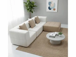 Sofá convertible Eden Completo 3 plazas - blanco arena Blanco roto