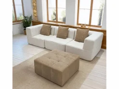 Sofá convertible Eden Completo 3 plazas - blanco arena Blanco roto