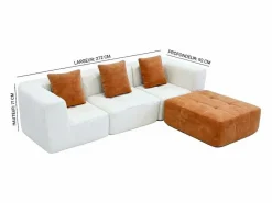 Sofá convertible Eden Completo 3 plazas - blanco arena Blanco roto