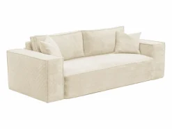 Sofá convertible express AMELIA de 4 plazas en pana , 160 cm, colchón viscoelástico de 13 cm^Vente-unique New
