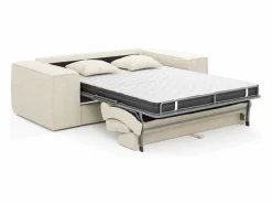 Sofá convertible express AMELIA de 4 plazas en pana , 160 cm, colchón viscoelástico de 13 cm^Vente-unique New