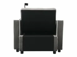 OKWISH Sofá Cama|Sofá convertible individual de terciopelo oscuro con soporte para teléfono y portavasos, ideal para salón y dormitorio