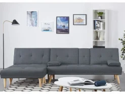 Concept-Usine Sofá convertible, modulable 5 plazas de tela STOCKHOLM Gris Online