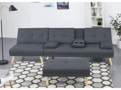 Concept-Usine Sofá convertible, modulable 5 plazas de tela STOCKHOLM Gris Online