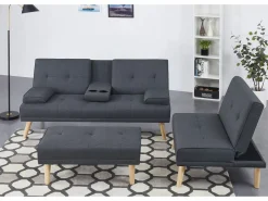 Concept-Usine Sofá convertible, modulable 5 plazas de tela STOCKHOLM Gris Online