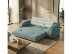 Sofá convertible Okoa 2 plazas - salvia y blanco Verde claro