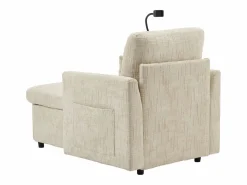 Sofá de 1 plaza con 2 bolsillos laterales - Sofá de salón con soporte para teléfono y espacio de almacenamiento oculto - chenilla^ New