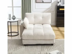Sofá de 1 plaza con reposabrazos - Sofá relax con 2 portavasos y bolsillos laterales - pana^ Discount