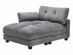 Sofá de 1 plaza con reposabrazos - Sofá relax con 2 portavasos y bolsillos laterales - pana Gris Online