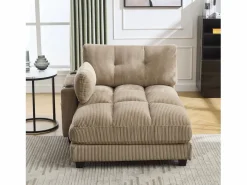 Sofá de 1 plaza con reposabrazos - Sofá relax con 2 portavasos y bolsillos laterales - pana^ Clearance