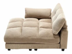 Sofá de 1 plaza con reposabrazos - Sofá relax con 2 portavasos y bolsillos laterales - pana^ Clearance