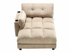 Sofá de 1 plaza con reposabrazos - Sofá relax con 2 portavasos y bolsillos laterales - pana^ Clearance