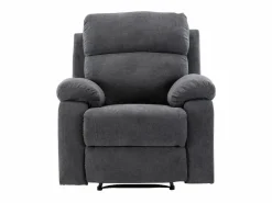 Vente-unique Sofá de 3 plazas, 2 plazas + sillón tela gris TOLZANO Gris antracita Outlet