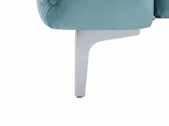 Vente-unique Sofá de 3 plazas, 2 plazas y sillón chéster en terciopelo azul pastel EDWINA Azul celeste Hot