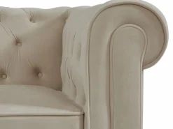 Sofá de 3 plazas, 2 plazas y sillón de terciopelo estilo CHESTERFIELD^Vente-unique Best