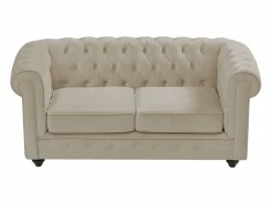 Sofá de 3 plazas, 2 plazas y sillón de terciopelo estilo CHESTERFIELD^Vente-unique Best