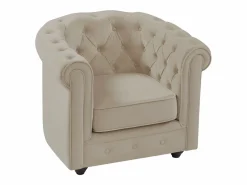 Sofá de 3 plazas, 2 plazas y sillón de terciopelo estilo CHESTERFIELD^Vente-unique Best