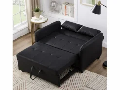 Sofá de 2 plazas - Sofá con respaldo regulable en tres posiciones y función dormitorio - PU^ Best