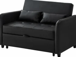Sofá de 2 plazas - Sofá con respaldo regulable en tres posiciones y función dormitorio - PU^ Best