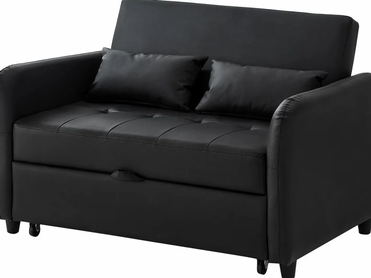 Sofá de 2 plazas - Sofá con respaldo regulable en tres posiciones y función dormitorio - PU^ Best