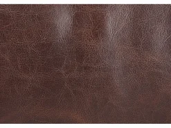 Vente-unique Sofá de 3 plazas chesterfield de piel envejecida CLOTAIRE Marru00f3n chocolate Hot