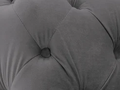 Vente-unique Sofá de 2 plazas chéster de terciopelo y patas de metal EDWINA Gris antracita Best