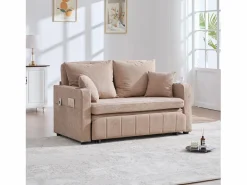 Sofá Relax|Sofá de 2 plazas con 4 cojines - Sofá relax con portavasos y bolsillos laterales - chenilla