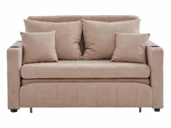 Sofá Relax|Sofá de 2 plazas con 4 cojines - Sofá relax con portavasos y bolsillos laterales - chenilla