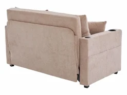Sofá Relax|Sofá de 2 plazas con 4 cojines - Sofá relax con portavasos y bolsillos laterales - chenilla