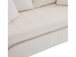 Sofá de 2 plazas con 4 cojines - Sofá relax con portavasos y bolsillos laterales - chenilla Beige Sale