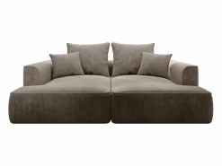Sofá de 3 plazas con asiento profundo en pana color diseño PINETA^Vente-unique Sale