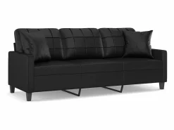 Sofá de 3 plazas con cojines cuero sintético 180 cm^vidaxl Discount