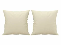 Clicnbuy Sofá de 2 plazas con cojines cuero sintético color 140 cm Crema Clearance