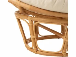 Sofá de 2 plazas con cojines de ratán natural y blanco Arni^Les Tendances Sale