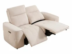 Vente-unique Sofá Relax|Sofá de 2 plazas con relax eléctrico en chenilla SCAMOCO