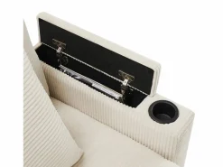 Hauss Spole Sofás Chesterfield|Sofá de 3 plazas con reposapiés, puerto USB y 2 cojines - Pana -