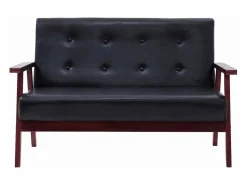 Sofá Vintage|Sofá de 2 plazas cuero sintético PWFG32058