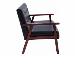 Sofá Vintage|Sofá de 3 plazas cuero sintético PWFG80661