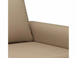 Clicnbuy Sofá de 2 plazas de cuero sintético color capuchino 120 cm Marru00f3n Online
