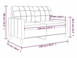 Sofá de 2 plazas de cuero sintético vino 120 cm^vidaxl Sale