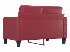 Sofá de 2 plazas de cuero sintético vino 120 cm^vidaxl Sale